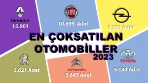 2023 Yılında Çok Satılan Arabalar
